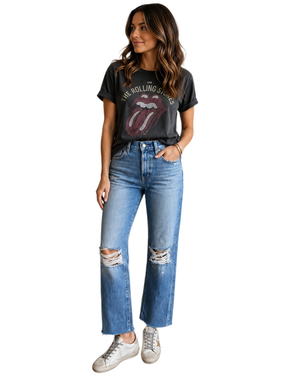 SLVRLAKE Hero High Rise Distressed Raw Hem Jeans Long Time Coming Sz 25 NWT